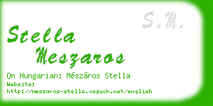 stella meszaros business card