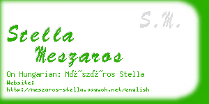 stella meszaros business card